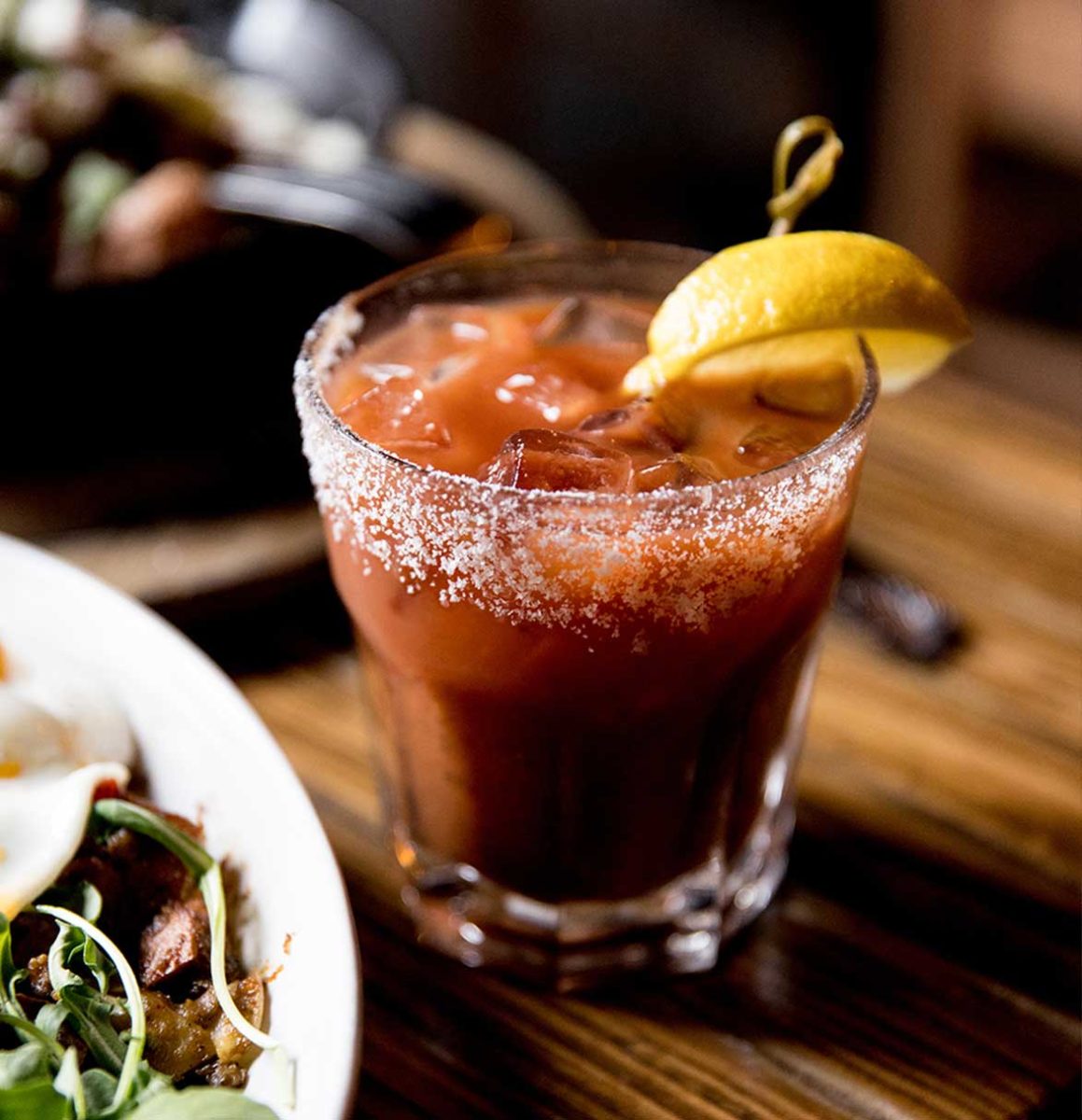 portrait of our bloody mary available with tequila or mezcal.