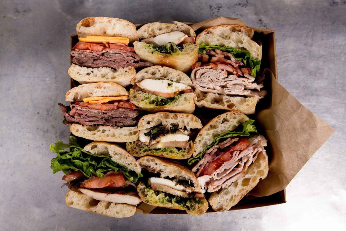 sandwiches for an office luncheon